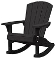 Keter Adirondack Rocker Resin Outdoor Furniture Patio Chair -Perfect for Porch, Pool, and Fire Pit Seating, Dark Grey
