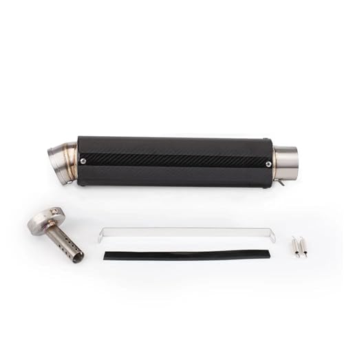 に適合するヤマハ MT07 MT09用 60mm径 バイク用エキゾーストパイプ 取り外し可能エスケープチューブ サイレンサー ノイズ除去 アクセサリー オートバイの排気管(ステンレス,450mm)