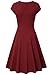 Lotusmile Tight Dresses for Women Party, V Neck Stretch Pleated Bridesmaid Gown,(Medium Wine Red)