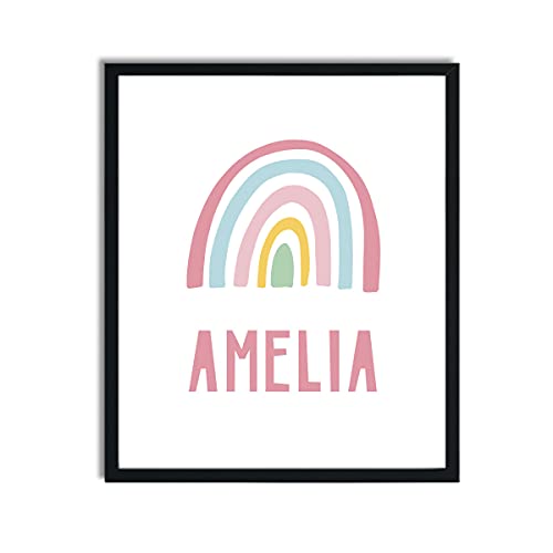 Personalized Girls Rainbow Print | Nursery Decor | Girl Name