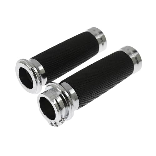 Poignées de guidon moto chromées 25mm pour optimiser le confort de votre Softail