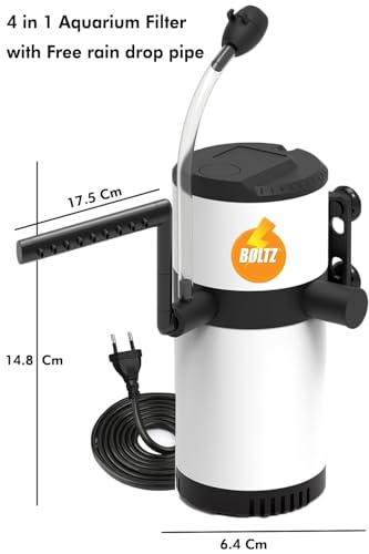 Image of Boltz Submersible Aquarium Filter Pump 18 Watt, 1200 L /H for Aquarium /Fish Tank 2 to 4 feet size aquarium, 6 Months Warranty on Fish Aquarium Filter- White color