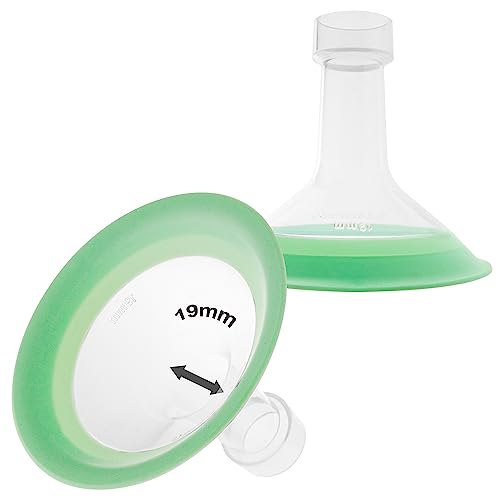 Image of Nenesupply 19mm Flanges Flexible Flangses Compatible with Lansinoh Breastpump Replacement to Lansinoh 19mm Flanges and Breastshields Work with Signature Pro Smartpump and Manual Pumps
