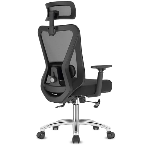 Durrafy Ergonomischer Bürostuhl, Schreibtischstuhl hat Kopfstütze,...