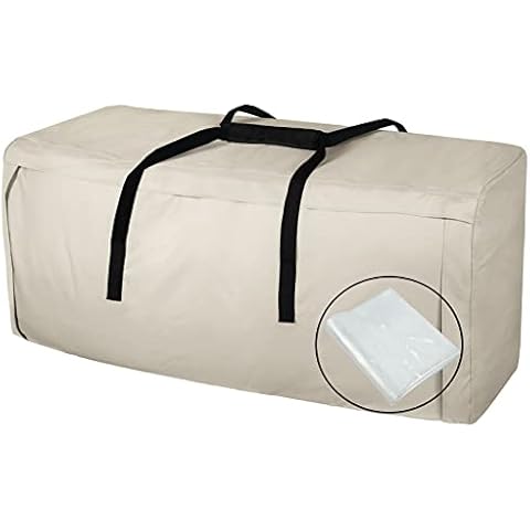 Porch Shield Outdoor Cushion Storage Bag 62 inch Waterproof Outside Storage Bags for Patio Furniture with Zippers and Handles Cover