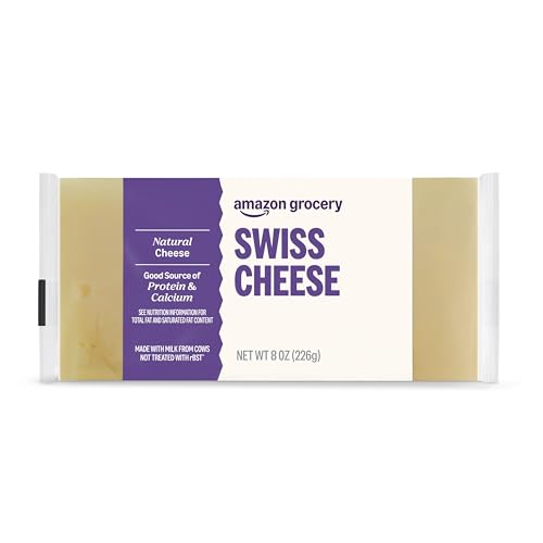 Amazon Grocery, Swiss Cheese, 8 Oz (Previously Happy Belly, Packaging May Vary)