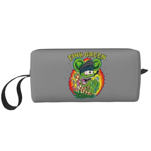 For ラットフィンク(2) 化粧ポーチ メイクボックス 化粧品収納 コスメポーチ 洗面用具 収納ケース トラベルバッグ バニティー 手提げ 便利 大容量 出張 旅行用 自宅用 キャラクター 6*9*20cm