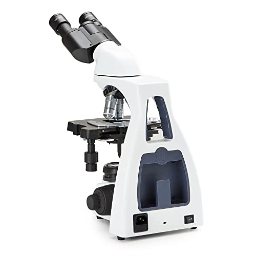Image of bScope Binocular Compound Microscope, HWF 10x /20mm Eyepieces and Quintuple Nosepiece with Plan PLI 4 /10 /S40 /S100x Oil Infinity Corrected iOS Objectives Globe Scientific | Euromex