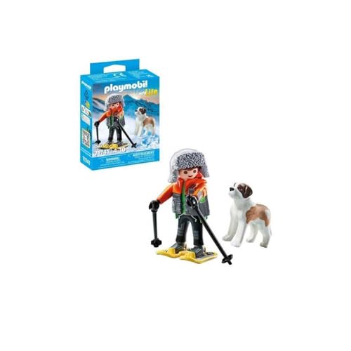 Garçon En Raquettes Avec Saint Bernard Playmobil La Boite - vue 5