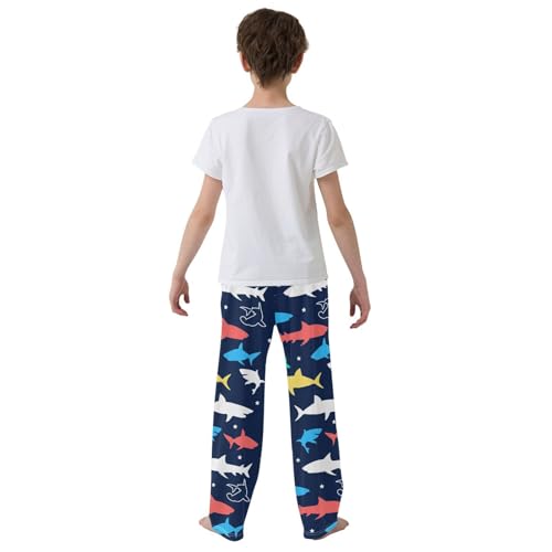 Sharks Pattern Boys Pants for Kids Jogger Pants with Pockets S-XL3