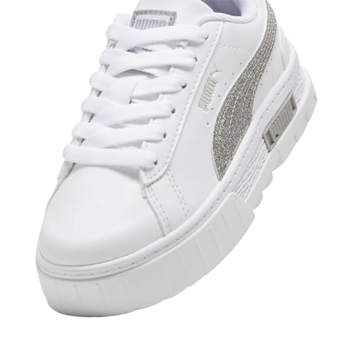 Image of PUMA Kids Girls Mayze Glitter Lace Up Sneakers Shoes Casual - White
