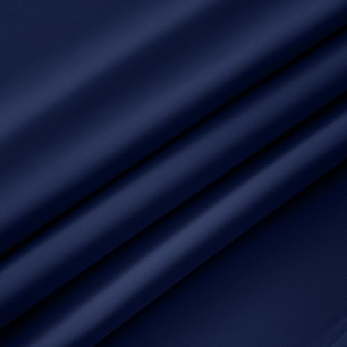 Image of MIULEE Navy Blue Blackout Bedroom Curtains Drapes 72 Inch Long 52 inchx72 inch | Grommet Top, Room Darkening Window Drapes, Privacy Protection, Thermal Insulated, Heat Blocking, Light Blocking