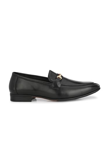 Image of San Frissco Men's Formal Loafers Leatherette Trending Shoes with Buckle,Semi Casual Cushioned Footbed Formal Moccasin for Office, Party Slip-On Loafers,Elegant, Lightweight & Comfortable
