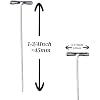 Stainless Steel Wig T-Pins for Knit & Lace Wet Blocking, Modelling and Crafts, 1-3/4 Inch 100 Pieces with Tin Box, T-Pins for Office Wall