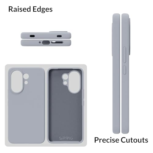 Image of SPRIG Compatible with Vivo V60 Premium SilkTone Back Cover Drop Tested Shock Proof Mobile Case for Men, Women, Boys and Girls with Camera Protection (Blue Grey)