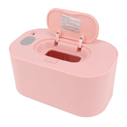 Wet Wipe Dispenser, Constant Temperature Large Capacity Wipe Warmer Versatile for Diaper (Pink)