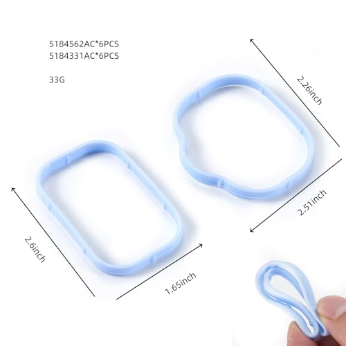 Image of Intake Manifold Upper and Lower Gasket Set Fits for Chrysler 200 300 Town and Country 2011-2016 Dodge Avenger Challenger Charger Durango Jeep Grand Cherokee VW Routan Replaces