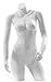 Headless Female Glossy White Mannequin Torso