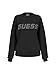 GUESS Womens Cecilia Sweatshirt, Jet Black, Medium