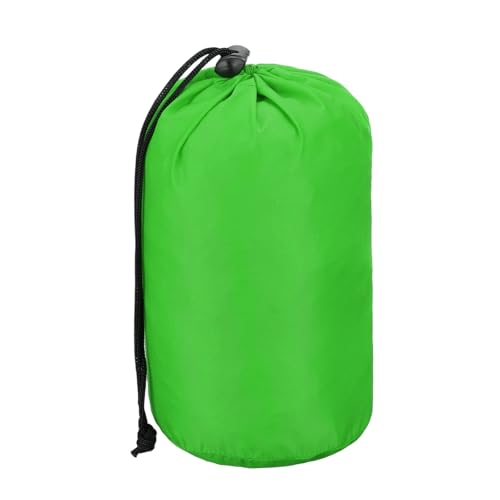uxcell 5.1x8.1x9.8 Stuff Sack, Nylon Water Resistant Portable Drawstring Dust Flap Bags Stuff Sack Ultralight Dry Bag for Camping Hiking Backpacking Traveling, Emerald Green