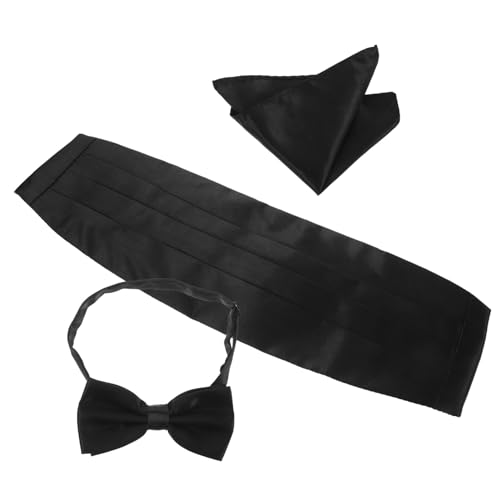 Set de Pajarita y Fajín para Hombre Negro miniatura 6