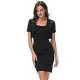 GRACE KARIN Damen Ballkleid Elegant Knielang Hüftkleid Chiffon Bolero Etuikleid Abendkleid Partykleid Cami Kleid Bürokleid Sommer Bleistiftkleid CL1216S22-01_00M