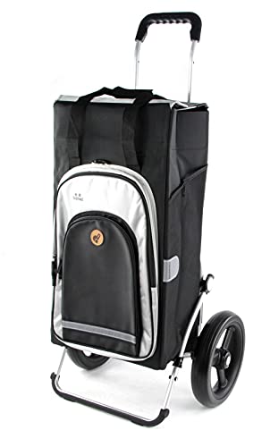 Andersen Shopper Royal Alu klappbar mit Kugellagerrad Ø 29cm und 62 Liter Tasche Hydro 2.0 mit Kühlfach schwarz