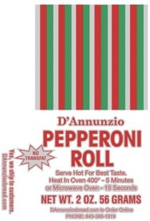 D'Annunzio's Italian Bread: Pepperoni Roll, 12 ct