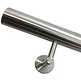 Handlauf Edelstahl Aussen Innen Wandhandlauf Brüstung Geländer, 4 verschiedene Varianten… (Verdeckt Verschraubt, 1000 mm)