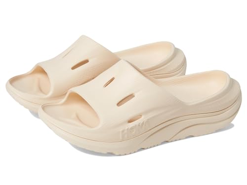 Image of Hoka Unisex Kid's Ora Recovery Slide 3 (Big Kid) Vanilla /Vanilla 7 Medium