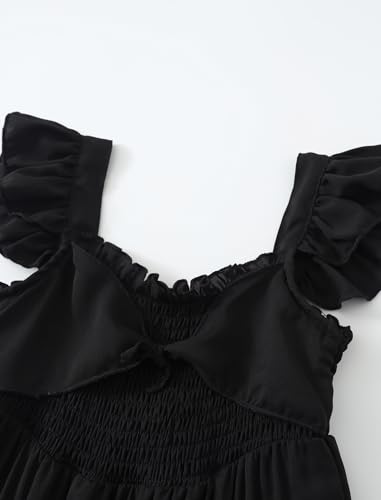 Girls Summer Dresses Sleeveless A-Line Tiered Dress Tween Girl Sundress 4-12Y4