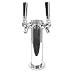 KegWorks Double Tap Draft Beer Tower, Stainless Steel, 3" D