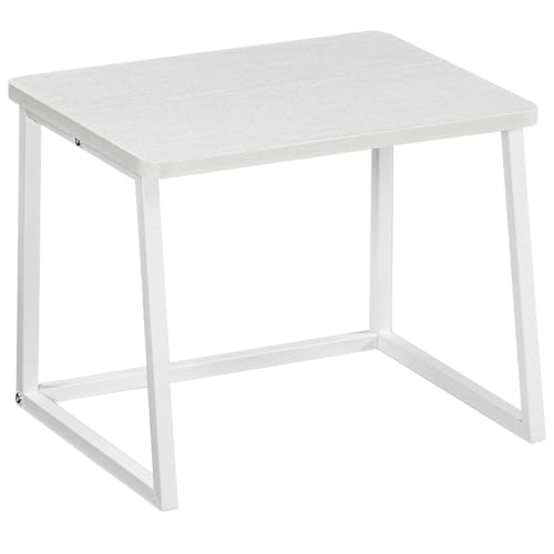 HOOBRO Printer Stand for Desk, 2-Tier Desktop Printer Shelf with Storage, Desk Organizer for Office, Kitchen, Living Room, White WW16PS01