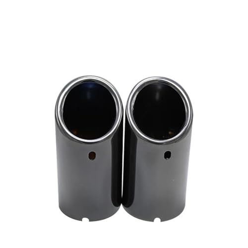Tubos Sistema Escape Silenciador Escape Acero Inoxidable 70mm para Coche para VW para Tiguan MK2 Golf 6 7 Mk7 para Jetta Mk6 1.4T 1.6L Tubo Escape Silenciador Automóvil(2 Piezas Negro)