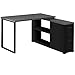 Monarch Specialties Computer L-Shaped-Left or Right Set Up-Contemporary Style Corner Desk with Open Shelves and Drawers