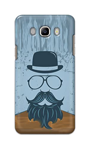 Image of PRINTFIDAA Mustache Beard and Hairstyle Hipster in Glasses Printed Designer Hard Case for Samsung Galaxy J7 (2016) / On 8 (2016), J710F, J710FN, J710M, J710H Back Cover -(e) RPM1002