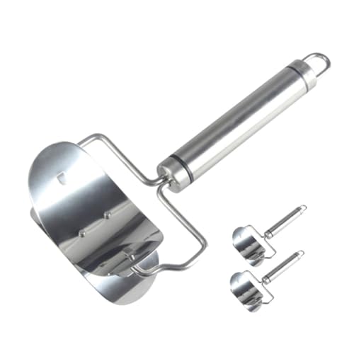 OKUMEYR Wooden Handle Dumpling Wrapper Cutter 3pcs Set Home Kitchen Dumpling Skin Molding Tools Quick Efficient for Family Party