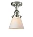 Innovations 517-1CH-PN-G61 1 Light Semi-Flush Mount, Polished Nickel