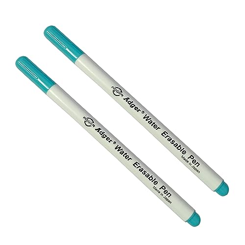 Image of Aakriti Disappearing Extra Fine Ink Pen Water Soluble Pens Fabric Markers Pens, Water Erasable Pens For Sewing Art Diy Tracing Embroidery Supplies (2 Pcs)