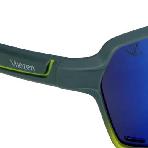 Image of Polarized Shield Sports Sunglasses with Mirrored Colored Lens and TR Frame