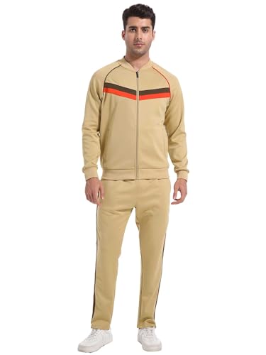 W JIANWANG Mens Tracksuit Sweatsuits 2 Piece Casual Jogging Warm Up Full Zip Athletic Long Sleeve Sets2