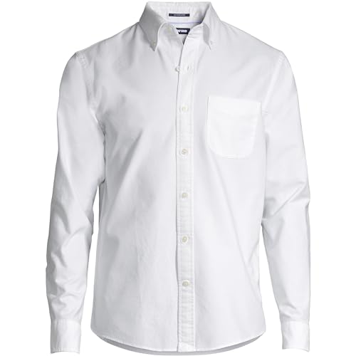 Lands' End Men's Traditional Fit Comfort-First Sail Rigger Oxford Shirt2