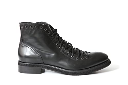 Jo Ghost 1838 Italian Black Leather Lace Up Boots With Zipper2