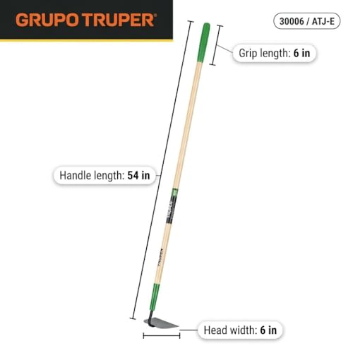 Azadón Meadow Hoe Truper TruTough con mango de madera 54 in miniatura 3