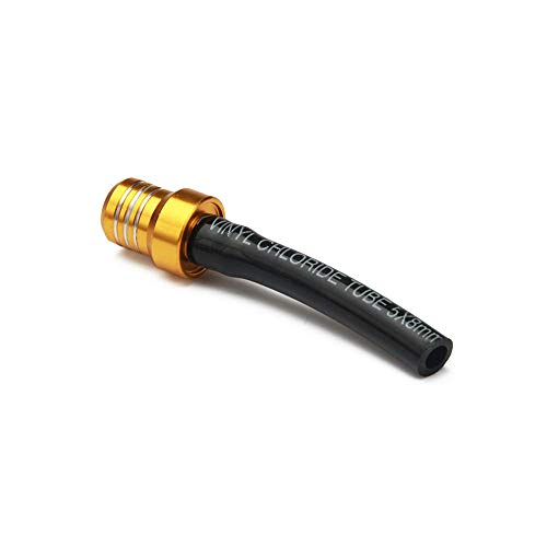 Image of Dirt Bike Gas Cap Vent Hose 3 Pcs Fuel Tank Valve Tube Breather CNC Universal for 50-450cc DRZ RM LTZ ATV Dirt Pit Bike Gold