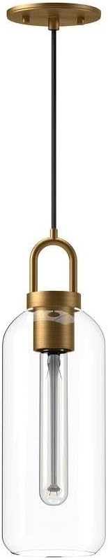 Alora Mood PD401505AGCL Soji Pendant, Aged Gold/Clear Glass