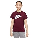 Muy ligera NIKE Dptl Basic Futura Camiseta, Dark Beetroot, 12 años para Niñas