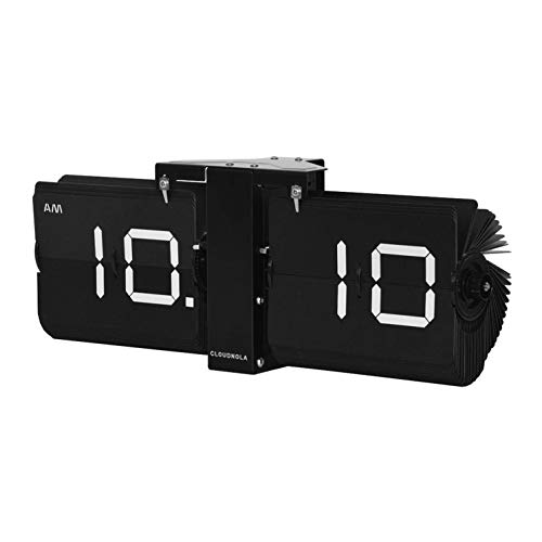 Cloudnola Flipping Out Wall And Tabletop Flip Clock, Battery Operated Digital Display (Black/Black) #TOP7