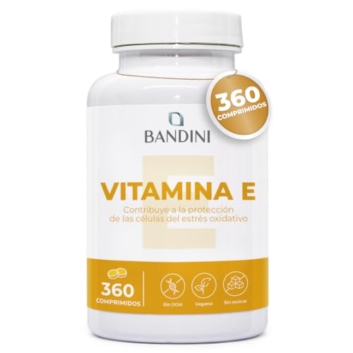 Bandini® Vitamina E Pura 360 Tabletas - Antioxidante Natural 60mg por dosis