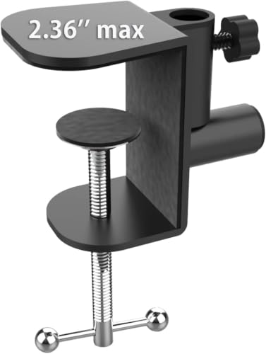 Image of SHOPEE Large Desk Clamp Mount Replacement for Microphone Suspension Boom Scissor Arm, Table C Clip for Desktop Overhead Camera Tripod Mic Stand Lamp Base, Fits Up to 2.36 inch 6cm Thickness